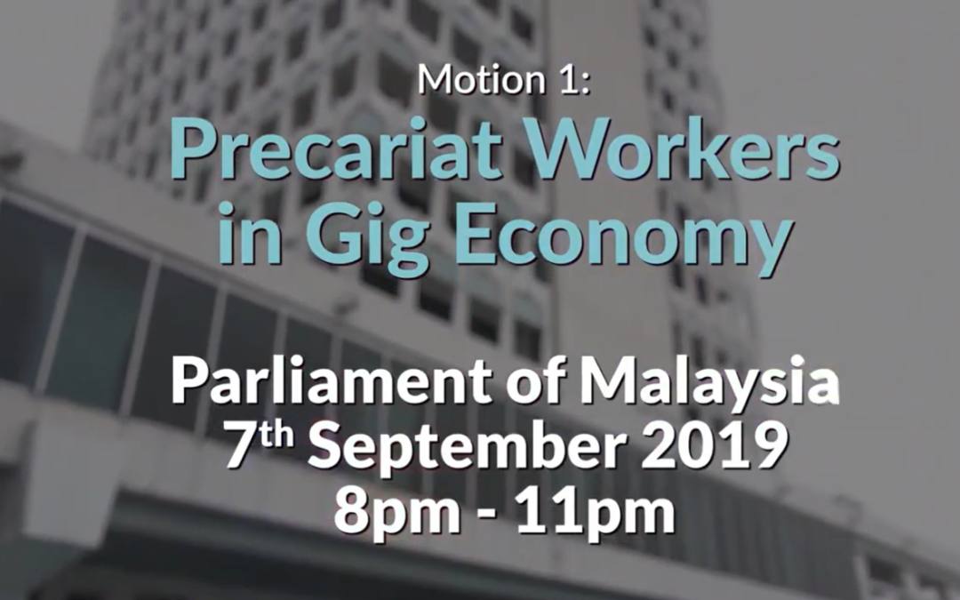 Parliamentary Debathon 2019 – Motion 1: Precariat Workers in Gig Economy